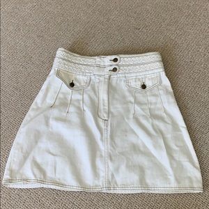 White Free People mini skirt